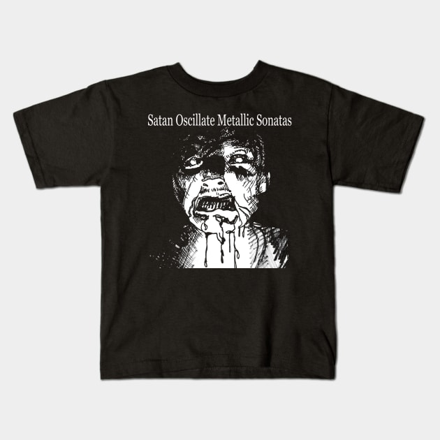 Satan Oscillate Metallic Sonatas - Horror Comic Kids T-Shirt by The Taoist Chainsaw